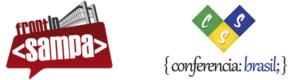 Logo do Frontinsampa e Logo da conferência CSS Brasil